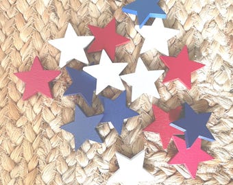 Red, White & Blue wood stars, Patriotic stars