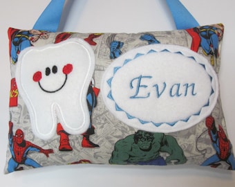 Personalized Tooth Fairy Pillow, Children&#39;s Keepsake, Custom Tooth Holder, Kids Gift, Tooth Fairy Gift