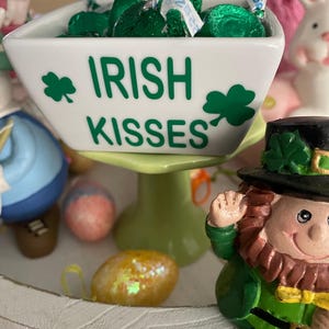 Saint Patricks, Mini candy dish,St. Patrick's Day Decor, tiered tray, decorative shelf, luck of the Irish, Irish
