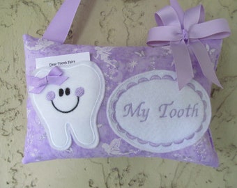 Personalized Tooth Fairy Pillow, Children's Keepsake, Custom Tooth Holder, Kids Gift, Tooth Fairy Gift