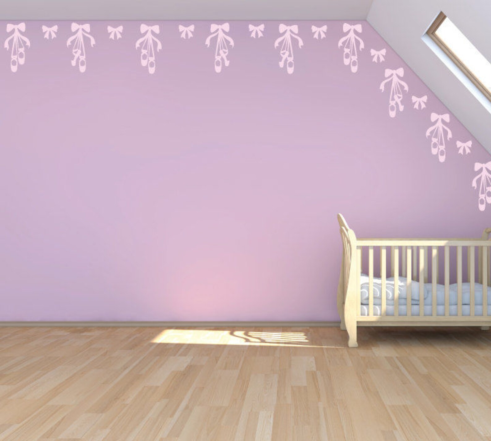 ballet border wall decals - ballet fabric wall decals