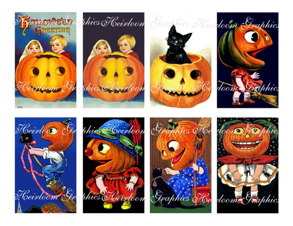 9 Digital download Vintage Halloween Postcard No