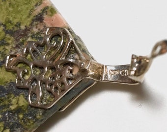 Unakite Jasper 925 Sterling Pendant