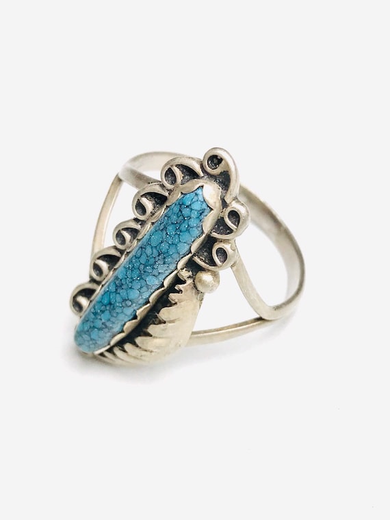 Southwestern Oblong Turquoise and Sterling Silver 