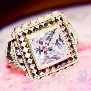 Antique Art Deco Marcasite 925 Sterling Silver Ring