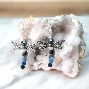 Dragonfly Earrings Gifts for Her Beaded Dangle Earrings