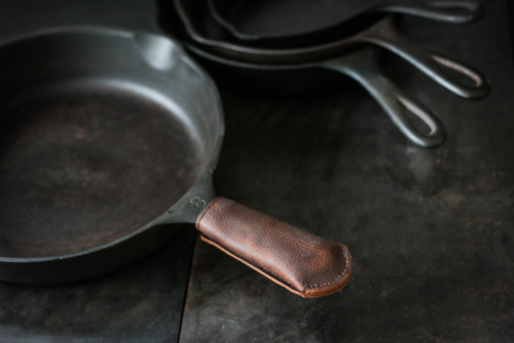 Leather Cast Iron Skillet Handle Cover Etsy