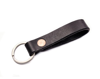 Full Grain Leather Key Loop - Rugged EDC Keychain for Belts & Bags | Hardmill