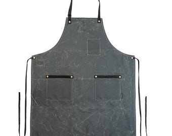 Waxed Canvas Industry Apron - Professional Barista & Bartender | Hardmill