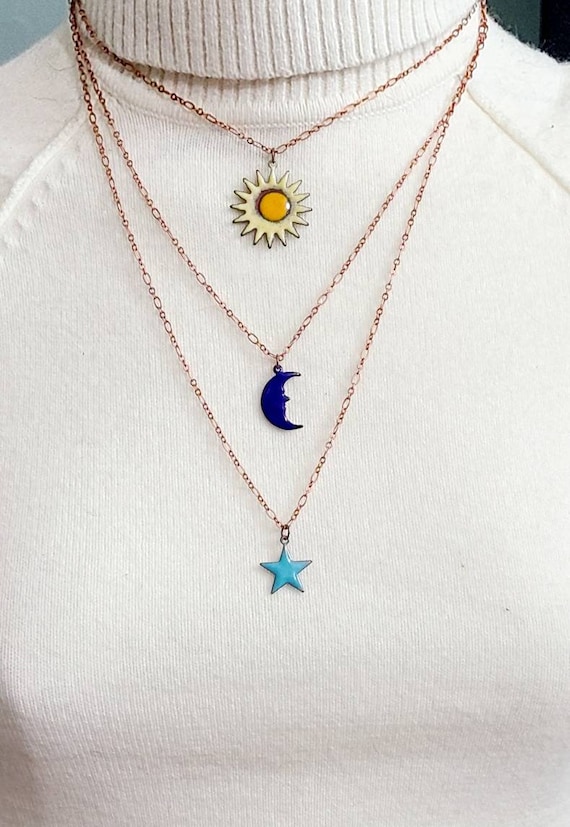 My Sun, Moon and Stars Celestial Necklace | Under the Rose