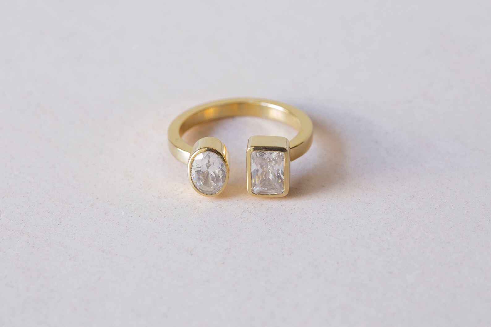 Gold Filled Open Engagement Ring, Minimalist Wedding Ring Etsy