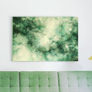 Green smoke original painting Green abstract art Abstract canvas art Green painting Green abstract wall art Original abstract painting