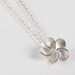 Tiare flower - silver necklace