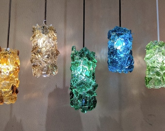 Colored Glass Pendant Lights - Hand Made in the USA