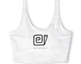 Escargot Sports Bra | Minimal Snail Emblem Activewear