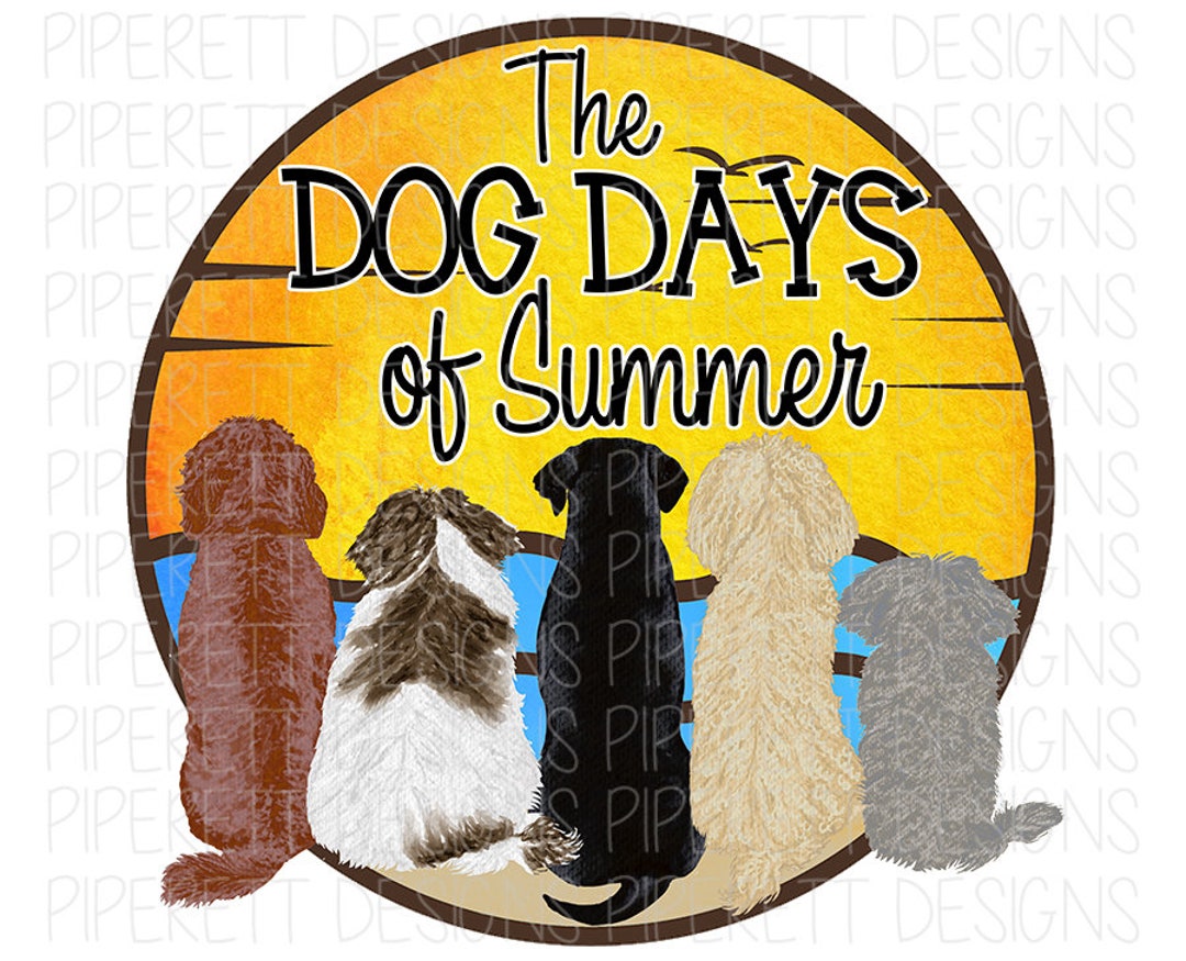 The Dog Days of Summer Dog Mom Beach Rescue Watercolor Clipart PNG