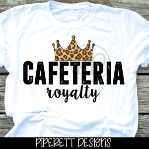 Cafeteria Royalty Leopard Print Lunch Lady Digital Design Sublimation Clipart PNG Download