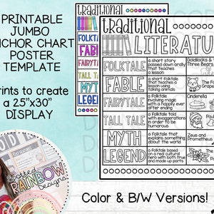 DIY Printable Traceable Anchor Chart Template Jumbo Traditional ...