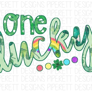 Aggiungi il tuo testo vuoto un fortunato giorno di San Patrizio Rainbow Shamrock Clipart PNG Download digitale Sublimazione Shirt Design