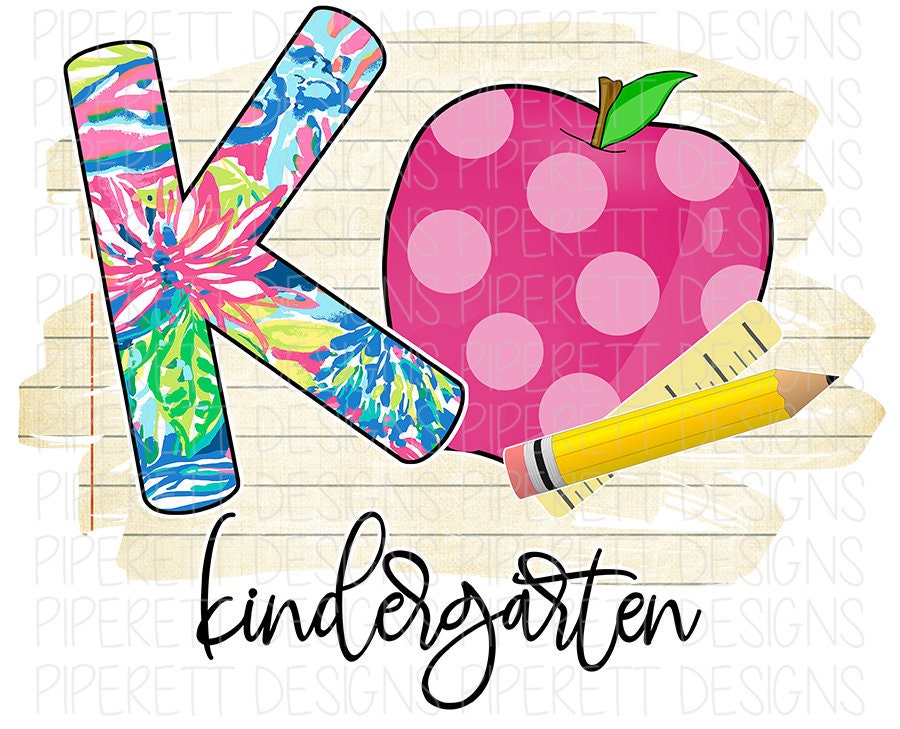 Kindergarten Grade Level Shirt K Teacher Apple Colorful Floral Preppy…