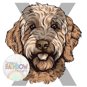 Goldendoodle Golden Doodle Dog Commercial Use Clipart PNG Digital Download Sublimation Shirt Design