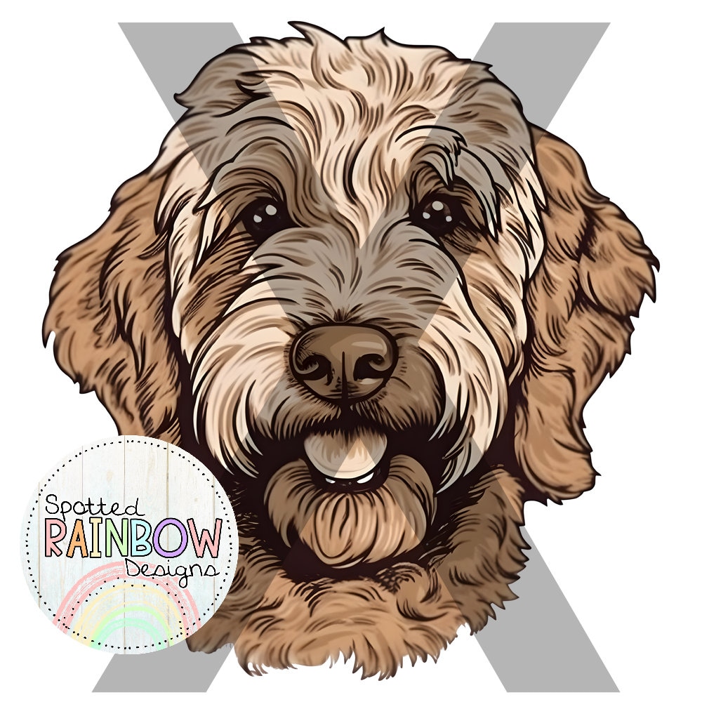 Goldendoodle Golden Doodle Dog Commercial Use Clipart PNG Digital
