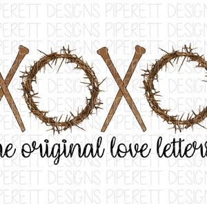 Las letras de amor originales Pascua religiosa Día de San Valentín Corona Espinas Camisa Clipart PNG Descarga digital Diseño de sublimación