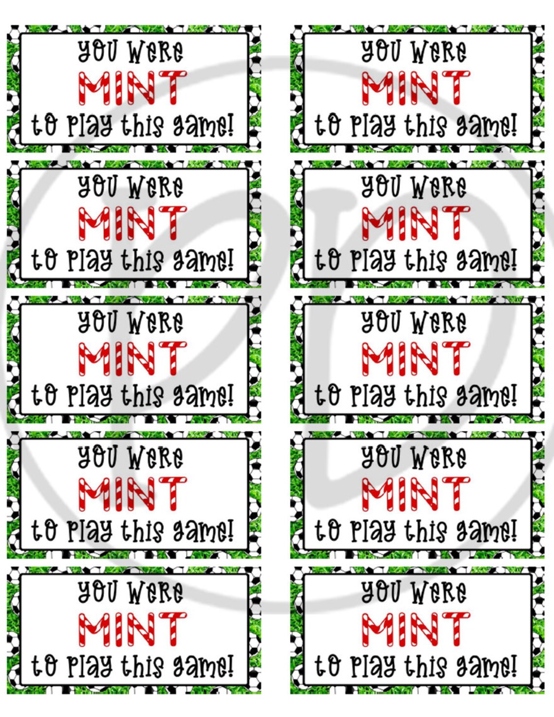 INSTANT DOWNLOAD Printable Soccer Futbol Team Treat Goody Candy Bag ...