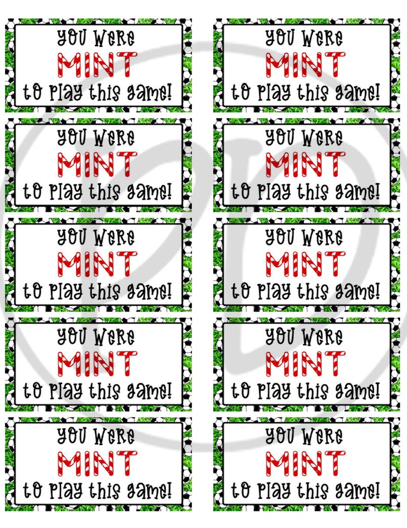 INSTANT DOWNLOAD Printable Soccer Futbol Team Treat Goody | Etsy