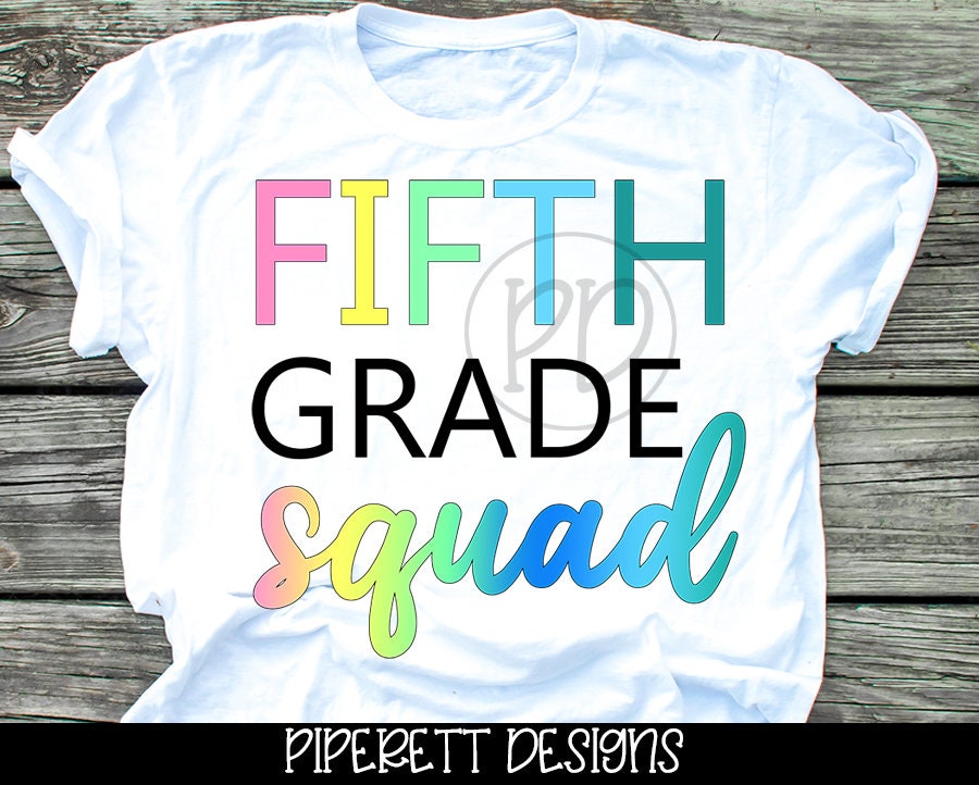 Fifth Grade Squad Grade Level Shirt 5th Teacher Digital Design Etsy Fifth Grade Squad Grade Level Shirt 5th Teacher Digital Design Etsy