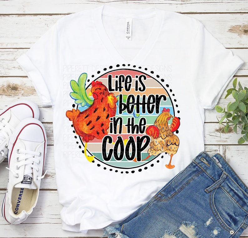 Life is Better in the Coop Chicken Hen Rooster Farm Quote Etsy Canada