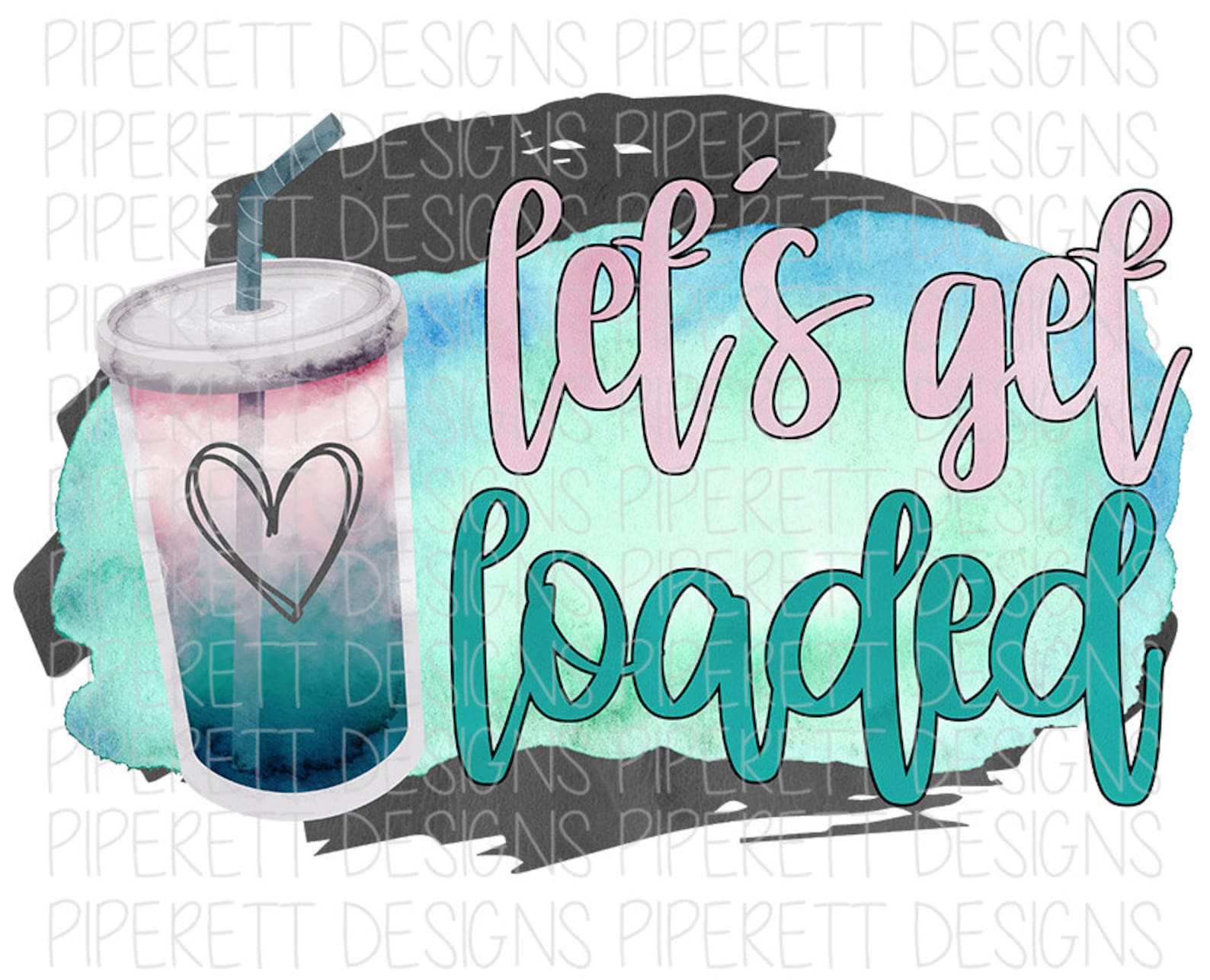 Let's Get Loaded Tea Nutritional Tea Clipart PNG Digital - Etsy