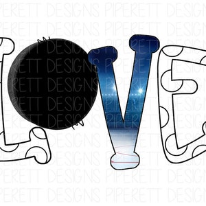 LOVE Hockey Blank Add Your Own Colors Clipart PNG Digital Download Sublimation Design