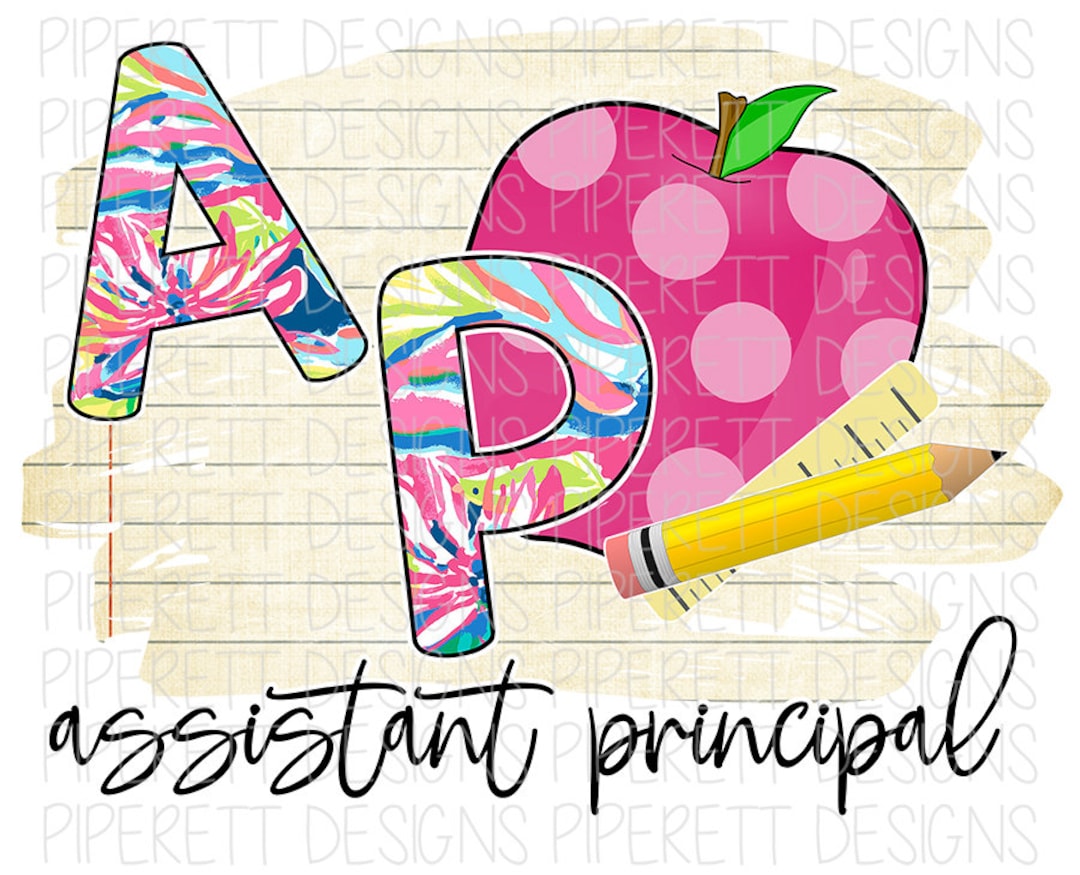 Assistant Principal School Grade Level Shirt Teacher Apple Colorful
