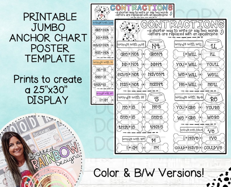 DIY Printable Traceable Jumbo Anchor Chart Template | Etsy