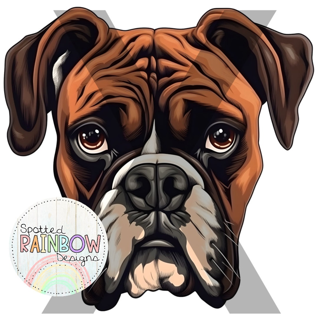 Clipart Boxer Dog
 Boxer Dog mercial Use Clipart PNG Digital Download Sublimation Shirt