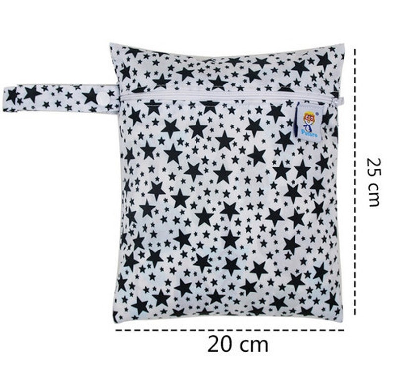 DIAPER WET BAG Nappy Printed Bags Travel Wet Dry Bags Diaper Bag Swimwear Organiser Reusable Free Shipping Size 25x20cm