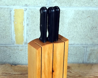 WAVE Wood Knife Block