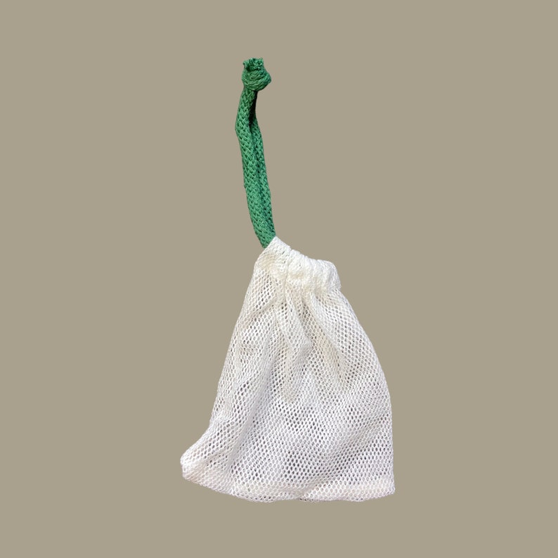 Seifensäckchen Biobaumwolle weiß Zielony