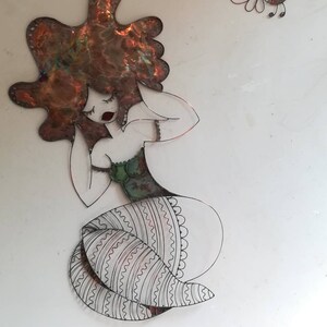 Copper wire drawing, copper woman, unique piece, wall hanging, art decoration, wireart, home decoration, art