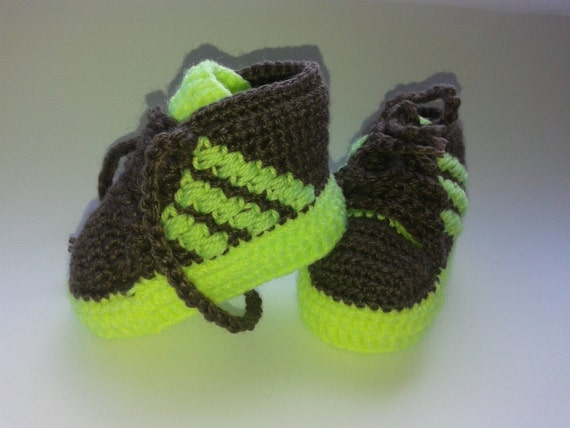 crochet adidas baby booties