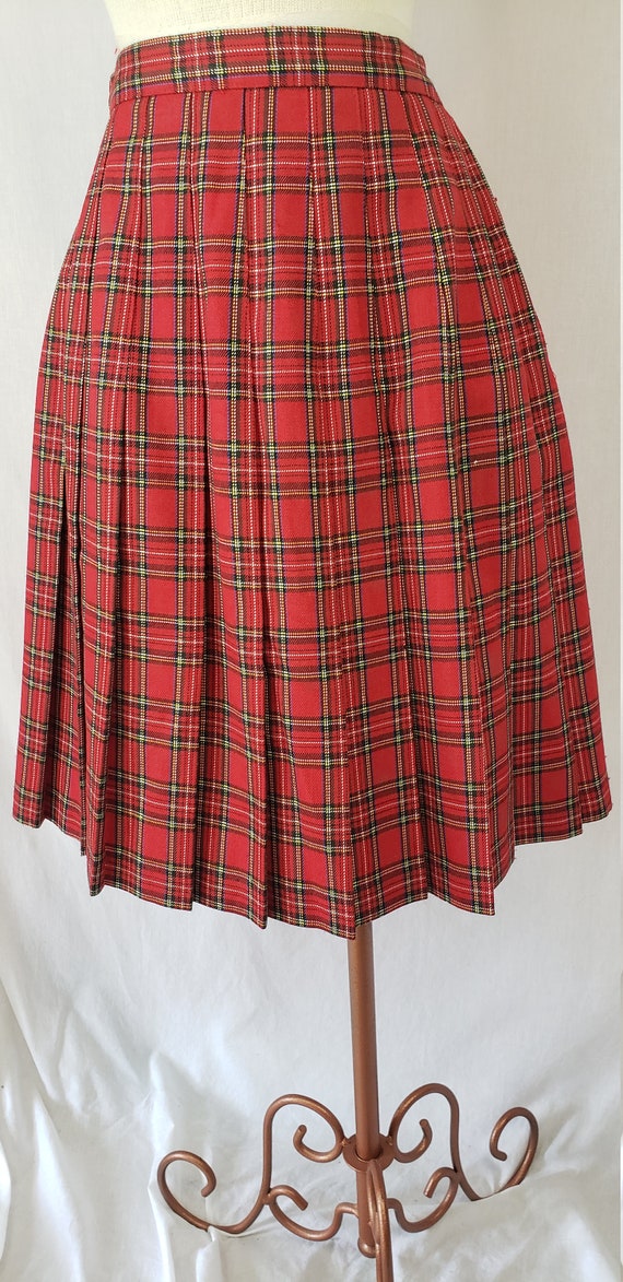 Vintage Plaid Pleated Skirts Set of 2 Women size 6