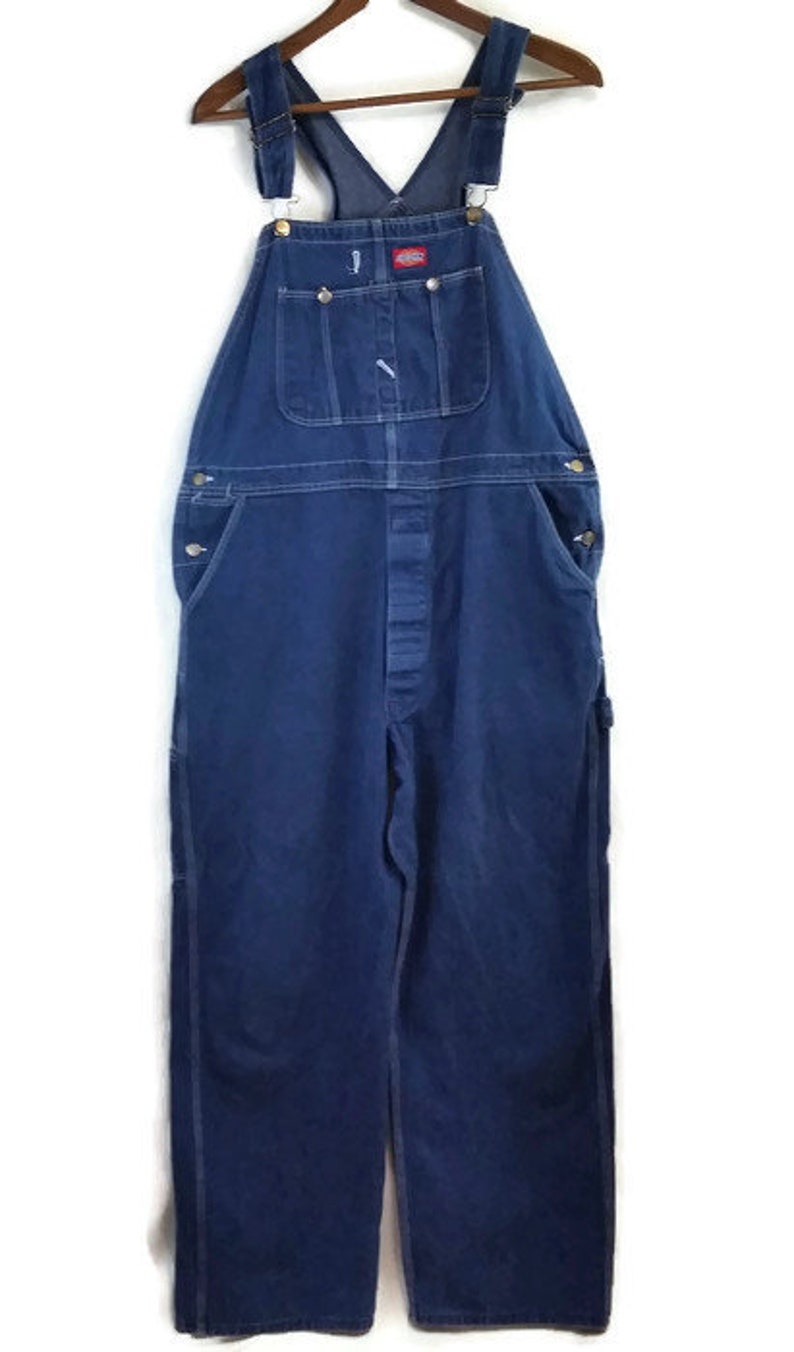 Vintage DICKIES Men's Farmer Bib Overall 42 X 32 Button Etsy