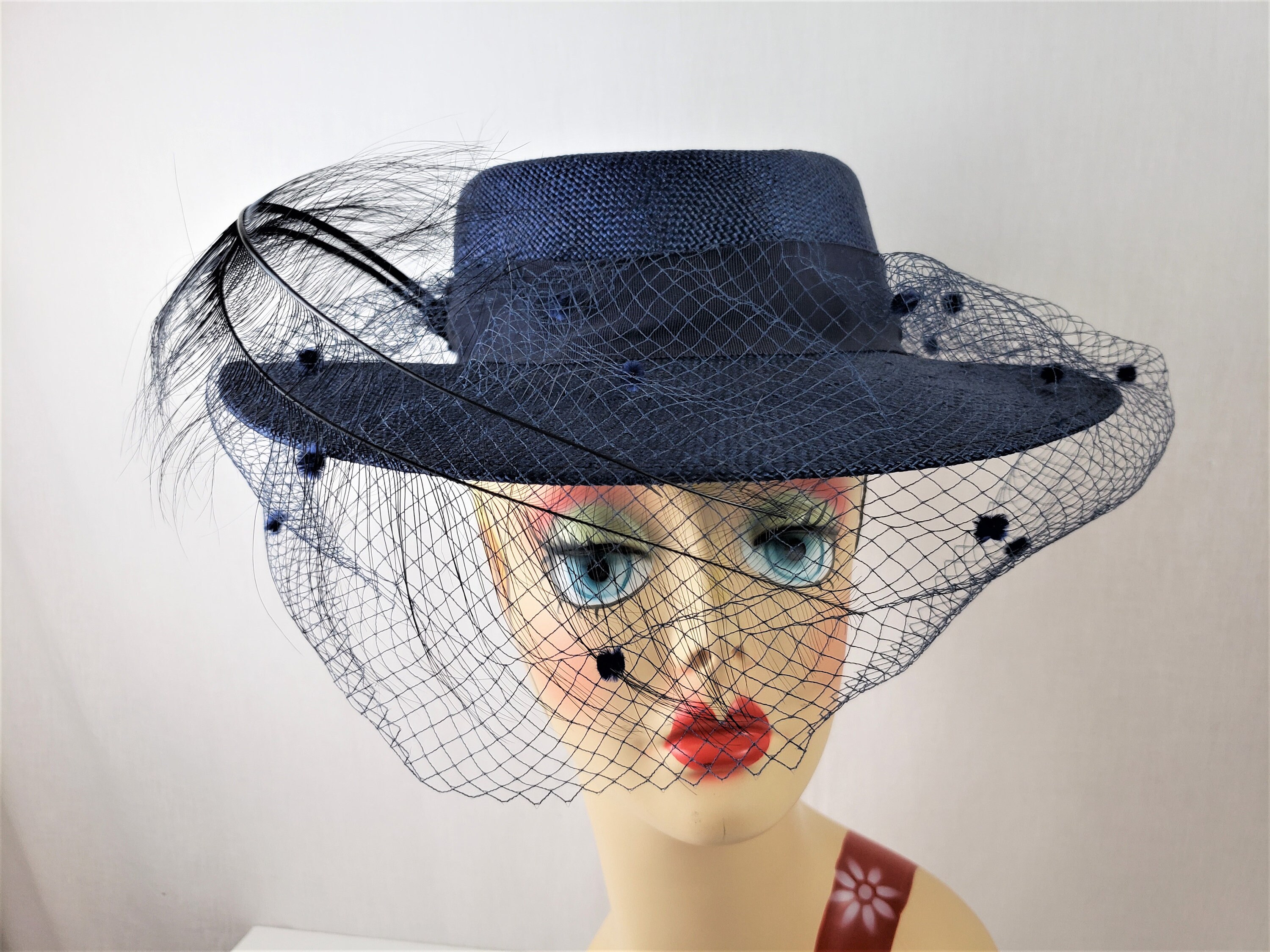 Really Cute Ivory Wool Church Dress Hat by Ruth Alan Wedding Hat, Women main image 2