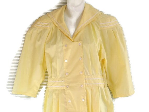 Vintage 1960's Halloween Costume Yellow Work Jump… - image 3