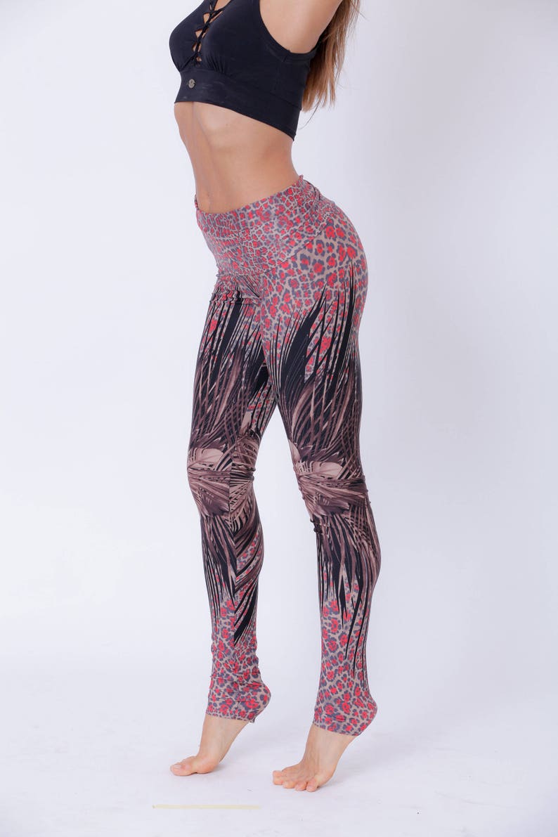 Yoga Leggings For Women Purple Yoga Pants Yoga Gear Tribal Yoga Pants High Waisted Printed Leggings Tribal Leggings Feather Leggings