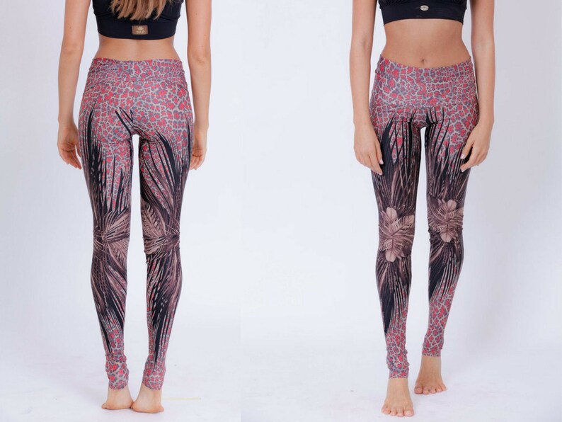Yoga Leggings For Women Purple Yoga Pants Yoga Gear Tribal Yoga Pants High Waisted Printed Leggings Tribal Leggings Feather Leggings