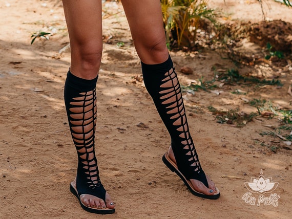 thigh high gladiator sandals