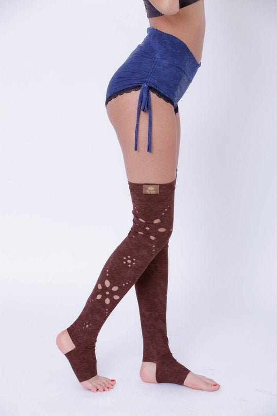 Brown Leg Warmers Yoga Leg Warmers Dance Leg Warmers Thigh Etsy