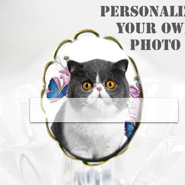 Exotic Shorthair Cat Mom Gifts Personalized Exotic Shorthair Ring Necklace Locket Bracelet Brooch Earrings Birthday Mother's Day Anniversary